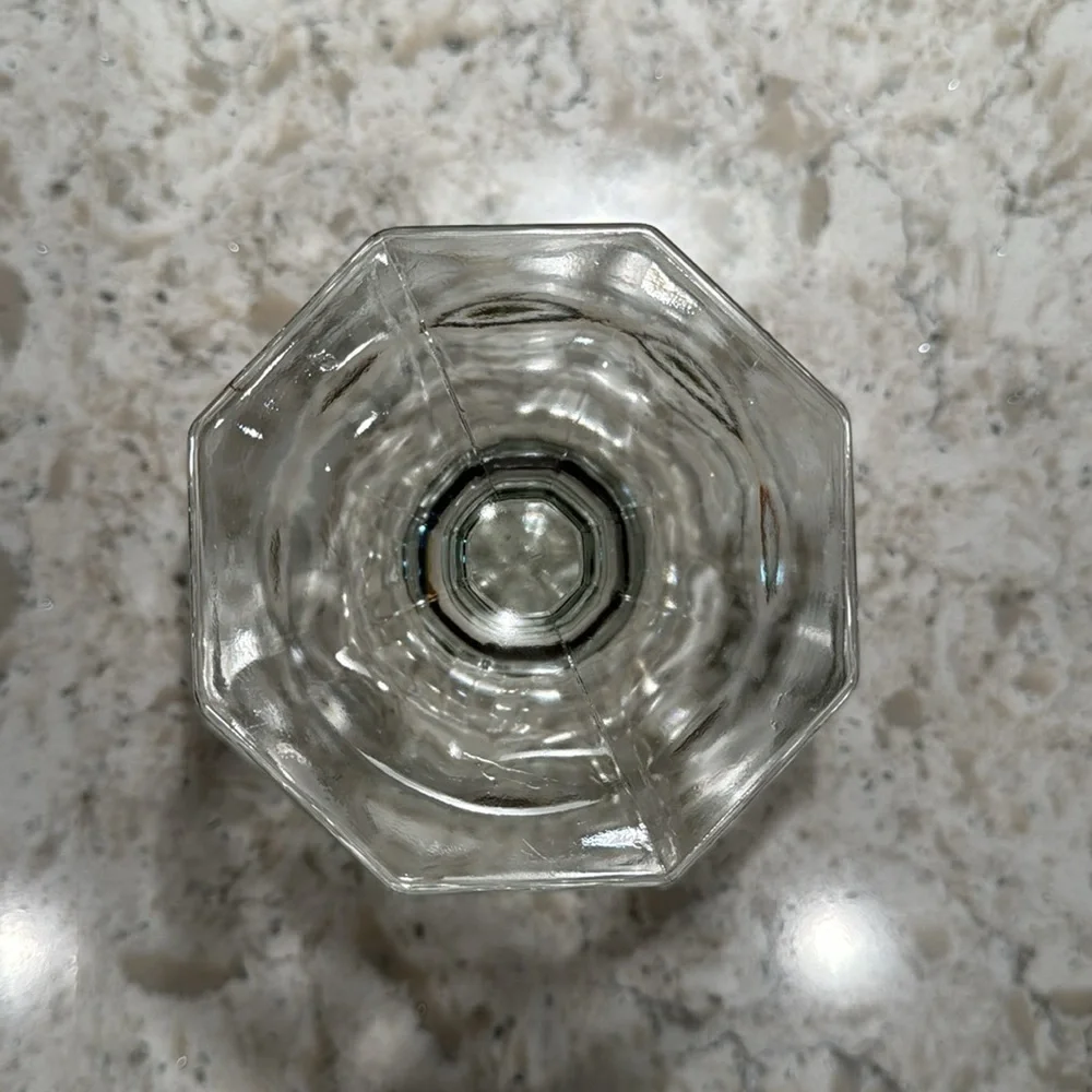 VINTAGE~INDIANA GLASS~CLEAR PANELED CRYSTAL~PEDESTAL CANDY DISH~COMPOTE~NICE~G13